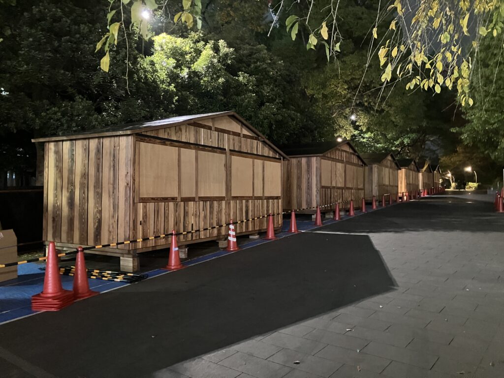 小屋が並んでいました